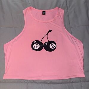 SHEIN Curve Pink Crop Top Size 1X